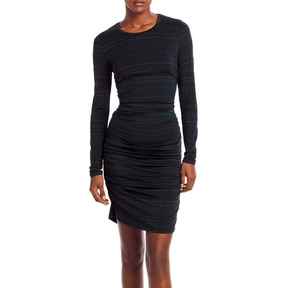 Veronica Beard Women's Daphne Metallic Mini Pinstripe T-Shirt Dress XS NWt 328 - Picture 1 of 8